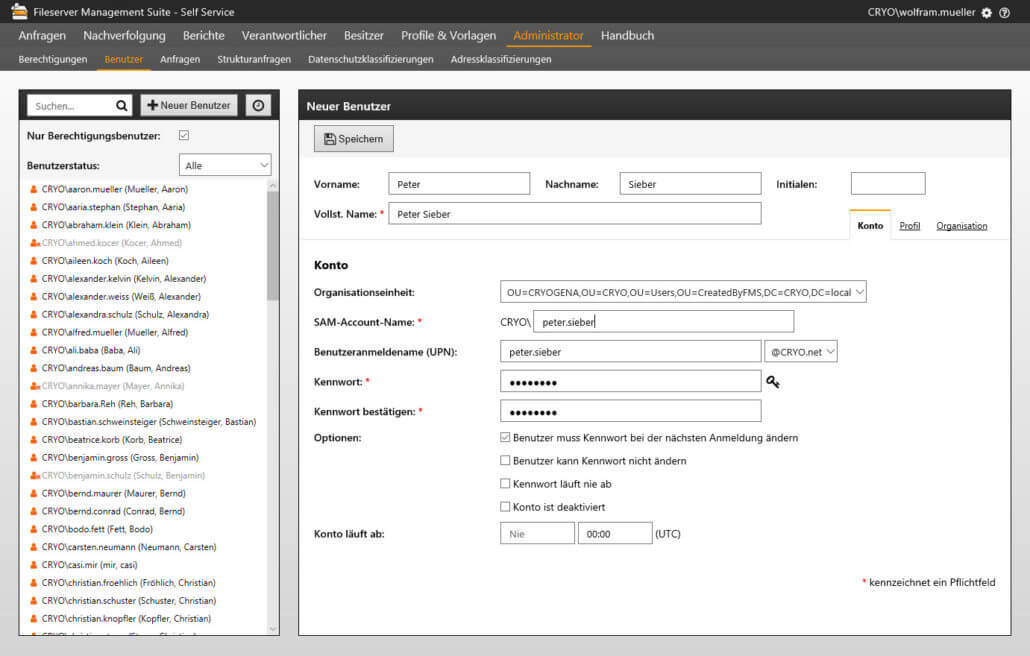 2018-08-07 Useranlage User Provisioning