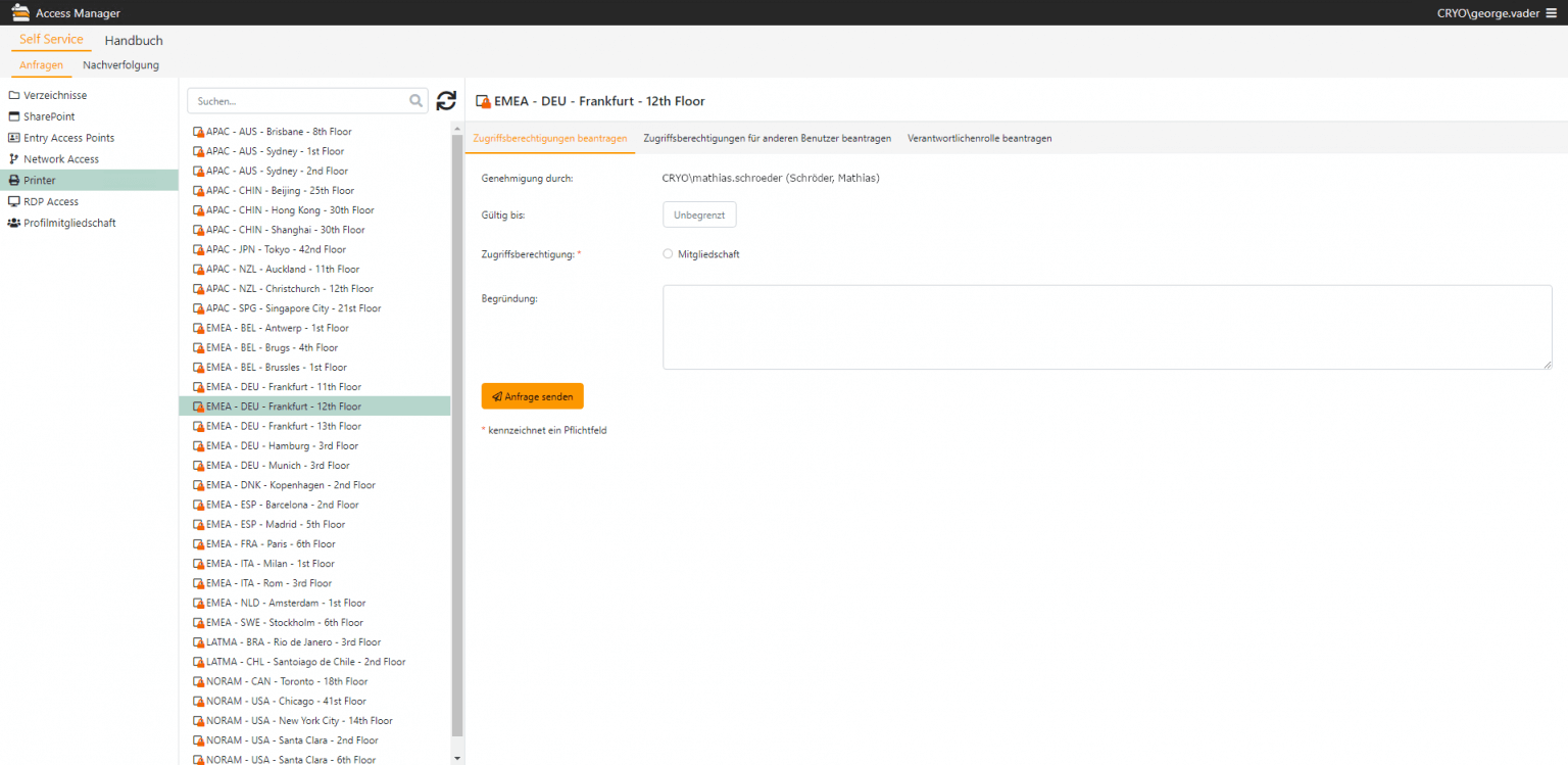 DE AM 3rd Party Beantragung