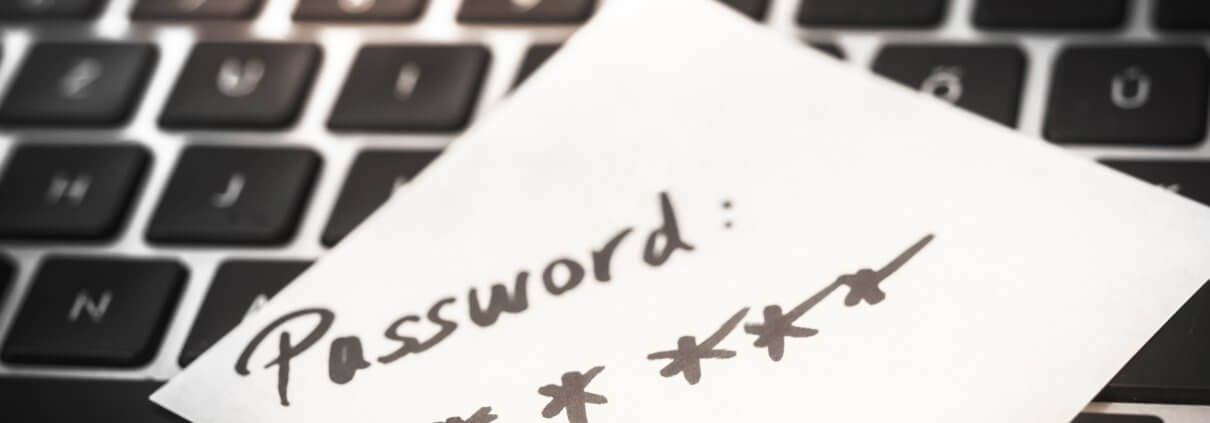 Passwort auf einer Tastatur